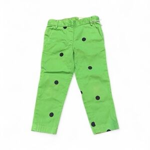 CREWCUTS Size 5 Green Blue Polka Dot Twill Pants R $69